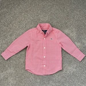Like new Boys 2T navy red gingham check Vineyard Vines button up